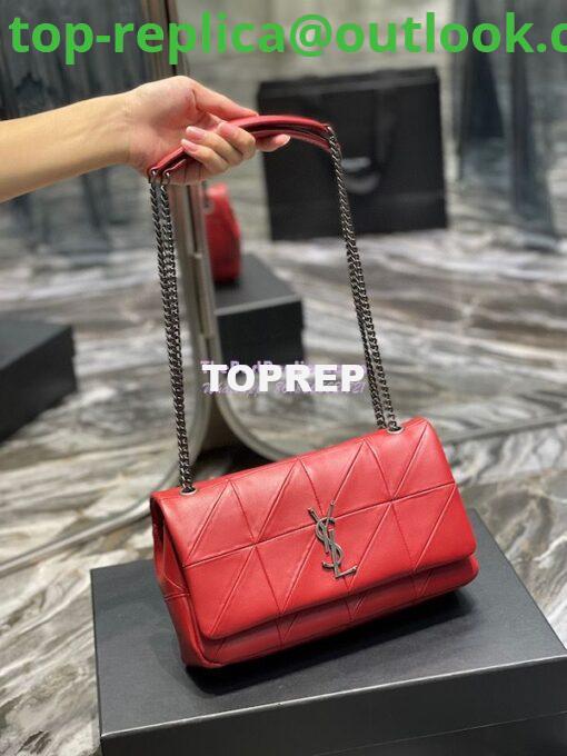 Replica YSL Saint Laurent Jamie Medium Chain Bag "Carré Rive Gauche" In Lambskin 515821 Red