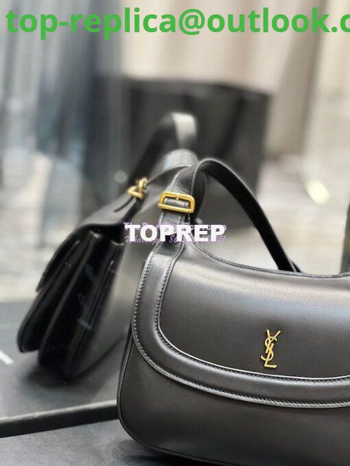 Replica YSL Saint Laurent Charlie Medium Shoulder Bag In Smooth Leather 6867422 Black 3