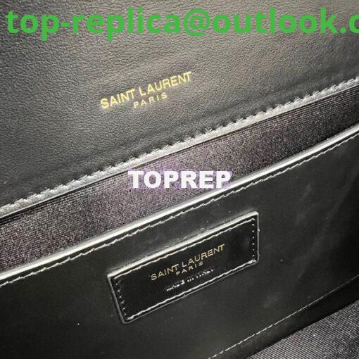 Replica Saint Laurent YSL Envelope Medium Bag In Supple Matelassé Leather 600185 Black Tri-Tone Logo 10