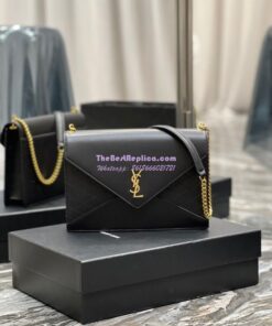 Replica YSL Saint Laurent Gaby Chain Bag In Quilted Lambskin 668864 Black