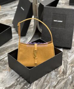 Replica YSL Saint Laurent Le 5 à 7 hobo bag in Sable Suede calfskin