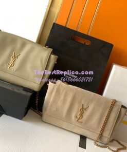 Replica YSL Saint Laurent Kate Medium Reversible In Suede And Smooth Leather 553804 Grey Khaki