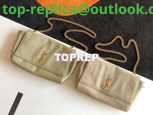 Replica YSL Saint Laurent Kate Medium Reversible In Suede And Smooth Leather 553804 Grey Khaki 2