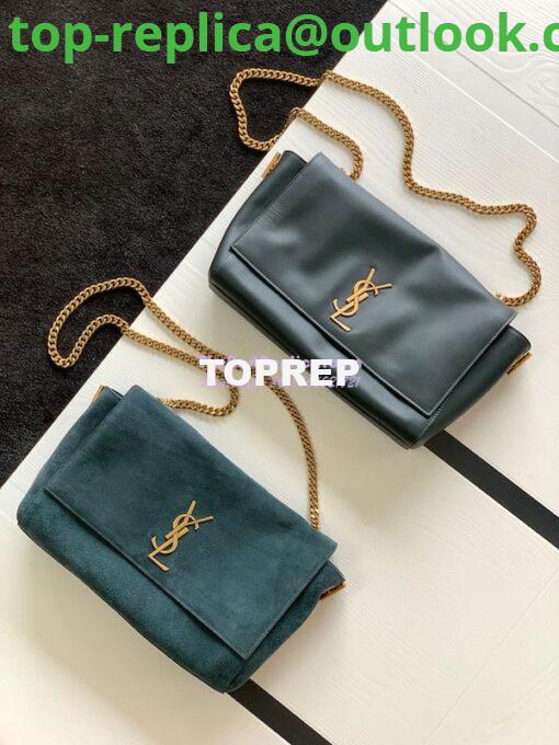 Replica YSL Saint Laurent Kate Medium Reversible In Suede And Smooth Leather 553804 Green