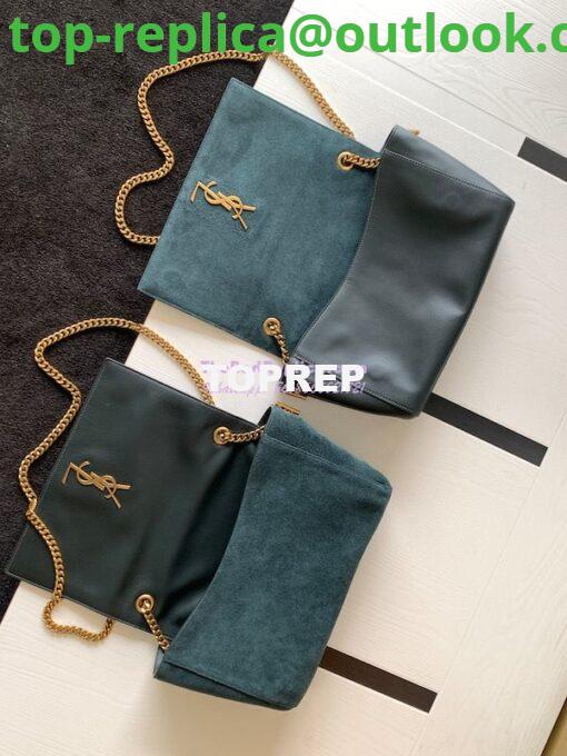 Replica YSL Saint Laurent Kate Medium Reversible In Suede And Smooth Leather 553804 Green 6