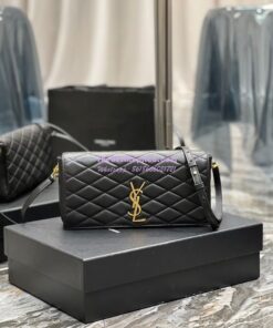 Replica YSL Saint Laurent Kate 99 Supple In Quilted Lambskin Black 676628 2