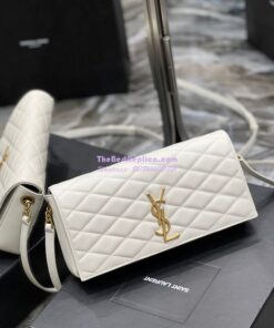 Replica YSL Saint Laurent Kate 99 Supple In Quilted Lambskin White 676628