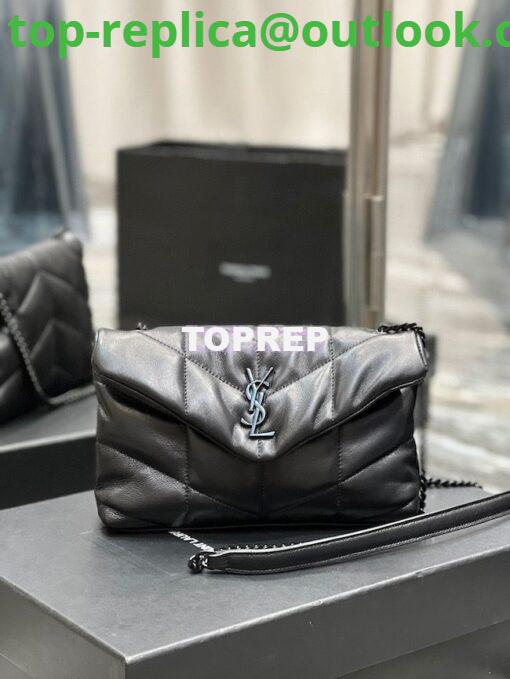 Replica YSL Saint Laurent Mini Loulou Puffer Toy Bag In Quilted Lambskin All Black