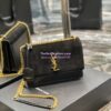 Replica YSL Saint Laurent Medium Sunset Satchel In Shiny Vegetable-tanned Leather 634723 Military Taupe 12