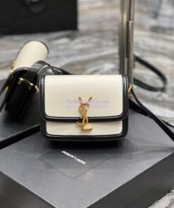 Replica YSL Saint Laurent Solferino Soft Satchel In Box Leather 635025 Blanc Vintage 2