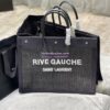 Replica YSL Saint Laurent Rive Gauche N/s Shopping Bag In Felt And Leather 631682 Beige 10