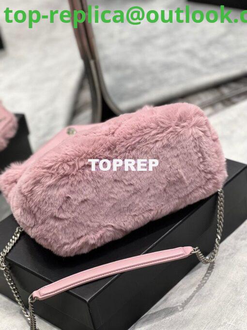 Replica YSL Saint Laurent Puffer Small Medium Bag In Merino Shearling And Lambskin 577476 Lilac 14