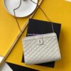 Replica YSL Saint Laurent Monogram Clutch in Quilted Grain De Poudre Embossed Leather 617662 Black 11