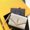 Replica YSL Saint Laurent Sade Puffer Envelope Clutch in Lambskin 6550041 Black 12