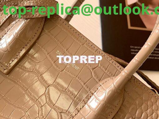 Replica YSL Saint Laurent Classic Sac De Jour Baby Nano In Embossed  Crocodile Shiny Leather 421863 Beige 5