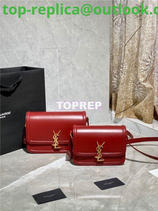 Replica YSL Saint Laurent Solferino Soft Satchel In Box Leather 635025 Red