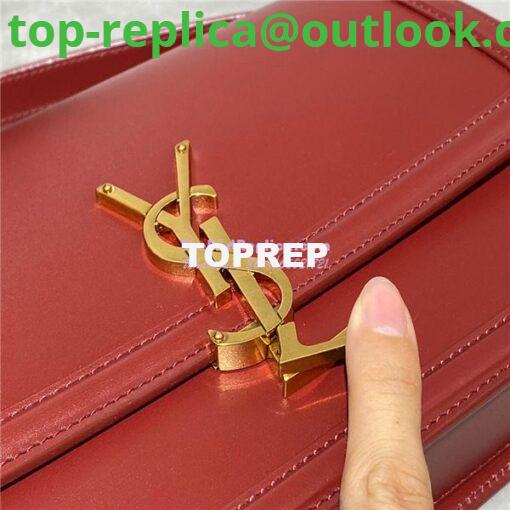 Replica YSL Saint Laurent Solferino Soft Satchel In Box Leather 635025 Red 8