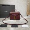 Replica YSL Saint Laurent Cassandra Mini Top Handle Bag In Grain De Poudre Embossed Leather 602716 Black 12