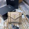 Replica Yves Saint Laurent YSL Loulou Small In Matelassé “Y” Leather in Beige 494699 Silver Hardware 13