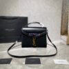 Replica Saint Laurent YSL Kaia Satchel In Smooth Vintage Leather 619740 Black 21