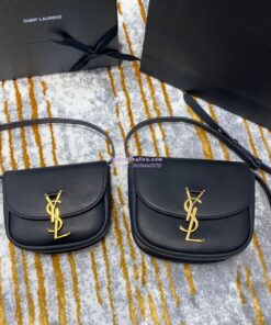 Replica Saint Laurent YSL Kaia Satchel In Smooth Vintage Leather 619740 Black