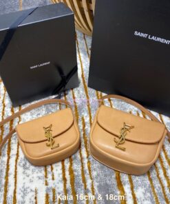 Replica Saint Laurent YSL Kaia Satchel In Smooth Vintage Leather 619740 Brown