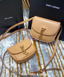 Replica Saint Laurent YSL Kaia Satchel In Smooth Vintage Leather 619740 Brown 2