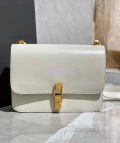 Replica Yves Saint Laurent YSL Carre Satchel In Smooth Leather 585060 Blanc