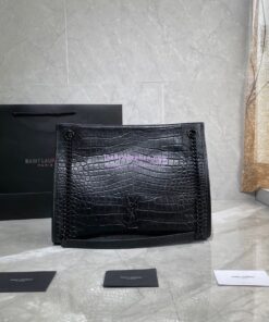 Replica YSL Saint Laurent Niki Medium Shopping Bag In Crocodile-embossed Leather 5912261