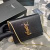 Replica YSL Saint Laurent Becky Chain Wallet In Diamond-quilted Lambskin 5850311 Red 13