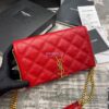 Replica YSL Saint Laurent Becky Chain Wallet In Diamond-quilted Lambskin 5850311 White 14