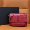 Replica YSL Saint Laurent Niki Baby In Crinkled Vintage Leather 533037 Blanc 10