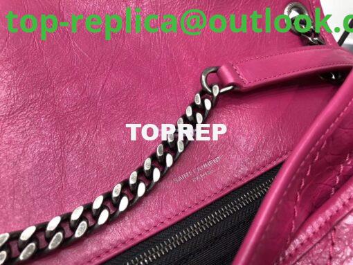 Replica YSL Saint Laurent Niki Chain Bag In Vintage Crinkled And Quilted Leather 498894 Rosy Pink 10