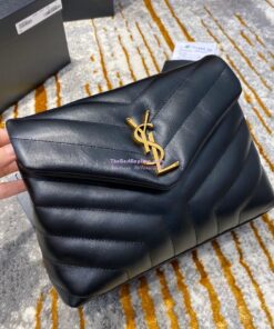 Replica Yves Saint Laurent YSL Loulou Small In Matelassé “Y” Leather Black 494699 2