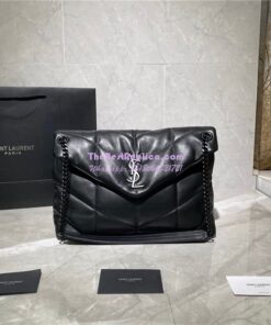 Replica Yves Saint Laurent YSL Loulou Puffer Medium Bag In Quilted Lambskin 5774751 All Black