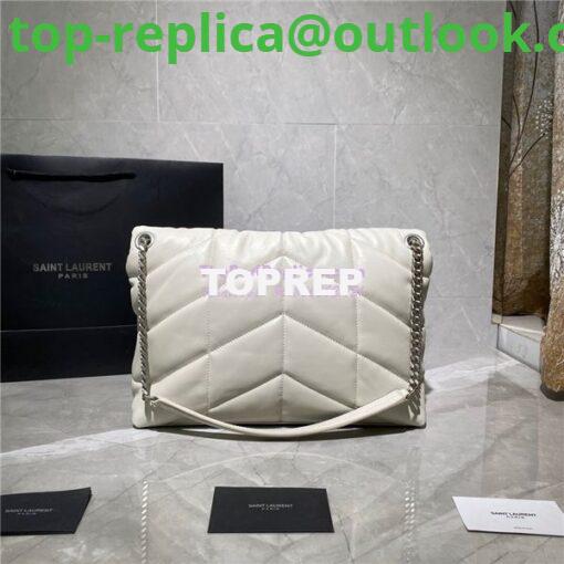 Replica Yves Saint Laurent YSL Loulou Puffer Medium Bag In Quilted Lambskin 5774751 White 4