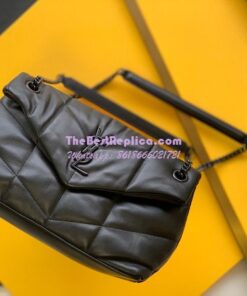 Replica Yves Saint Laurent YSL Loulou Puffer Small Bag In Quilted Lambskin 577476 All Black