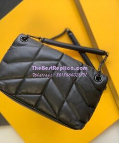 Replica Yves Saint Laurent YSL Loulou Puffer Small Bag In Quilted Lambskin 577476 All Black 2