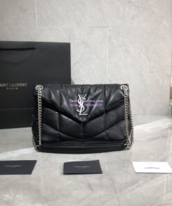 Replica Yves Saint Laurent YSL Loulou Puffer Small Bag In Quilted Lambskin 577476 Black 2