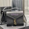 Replica YSL Saint Laurent Cassandra Top Handle Medium Bag In Grain De Poudre Leather Blanc 12