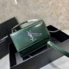 Replica Saint Laurent YSL Sunset Chain Wallet In Shiny Crocodile-embossed Leather 533026 White 9