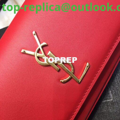 Replica Saint Laurent YSL Kate Belt Bag In Smooth Leather 534395 Red 2