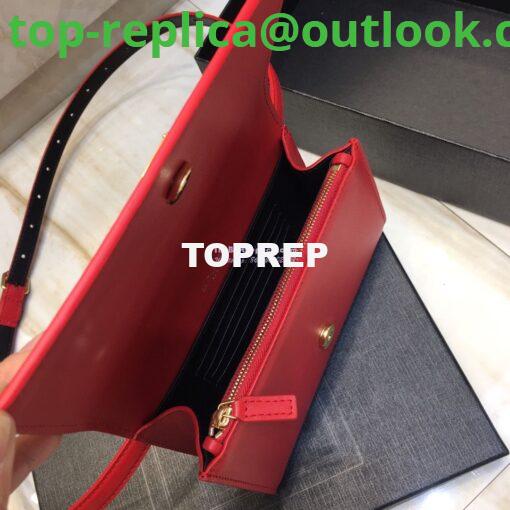 Replica Saint Laurent YSL Kate Belt Bag In Smooth Leather 534395 Red 7