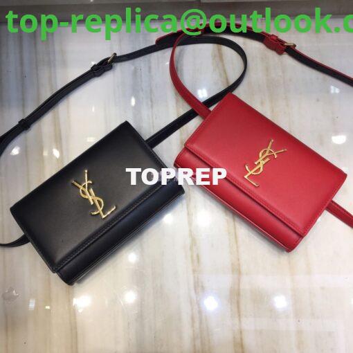 Replica Saint Laurent YSL Kate Belt Bag In Smooth Leather 534395 Red 9