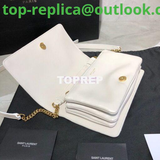 Replica Saint Laurent YSL Angie Chain Bag In Diamond-quilted Lambskin 568906 Blanc 5