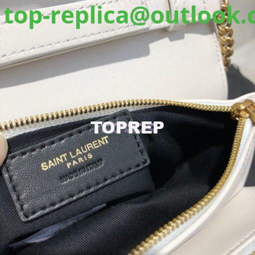 Replica Saint Laurent YSL Angie Chain Bag In Diamond-quilted Lambskin 568906 Blanc 9