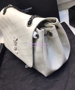 Replica Saint Laurent YSL Medium Nolita Bag In Vintage Leather White 2