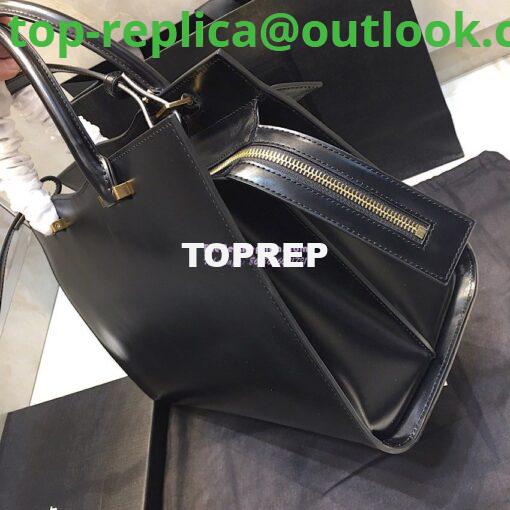Replica Saint Laurent YSL Uptown Medium Tote In Shiny Smooth Leather 557653 Black 4