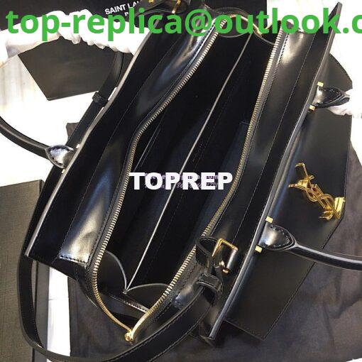 Replica Saint Laurent YSL Uptown Medium Tote In Shiny Smooth Leather 557653 Black 7
