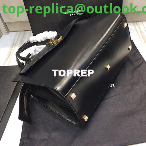 Replica Saint Laurent YSL Uptown Medium Tote In Shiny Smooth Leather 557653 Black 9